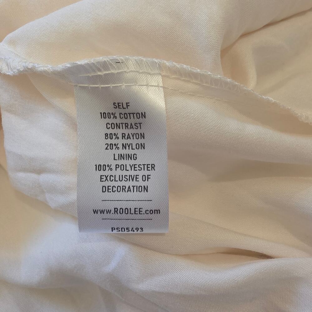 Roolee NWT Maxi Dress Womens Small Ivory Puff Sleeve Cottagecore Lace Bow - Picture 10 of 12